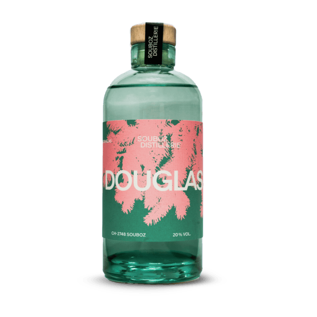 Liqueur de sapin douglas faite en Suisse