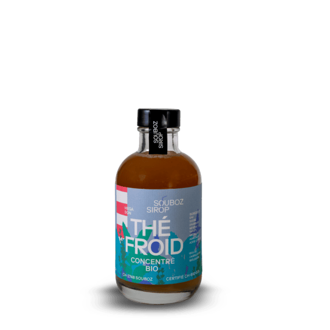 sirop de thé froid suisse et bio en 20 cl